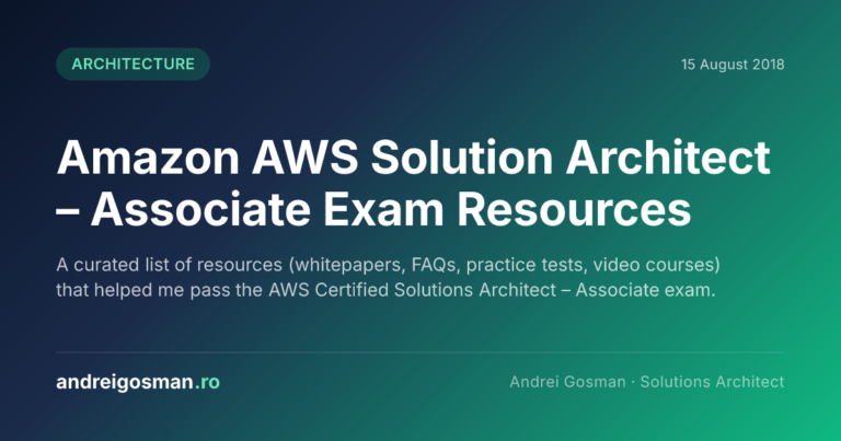 A curated list of resources (whitepapers, FAQs, practice tests, video courses) that helped me pass the AWS Certified Solutions Architect – Associate exam.