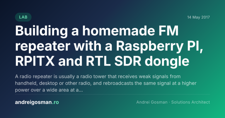 A radio repeater is usually a radio tower that receives weak signals from handheld, desktop or other radio, and rebroadcasts the same signal at a higher power over a wide area at a…