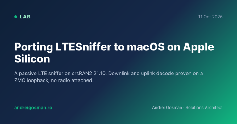 Porting LTESniffer to macOS on Apple Silicon
